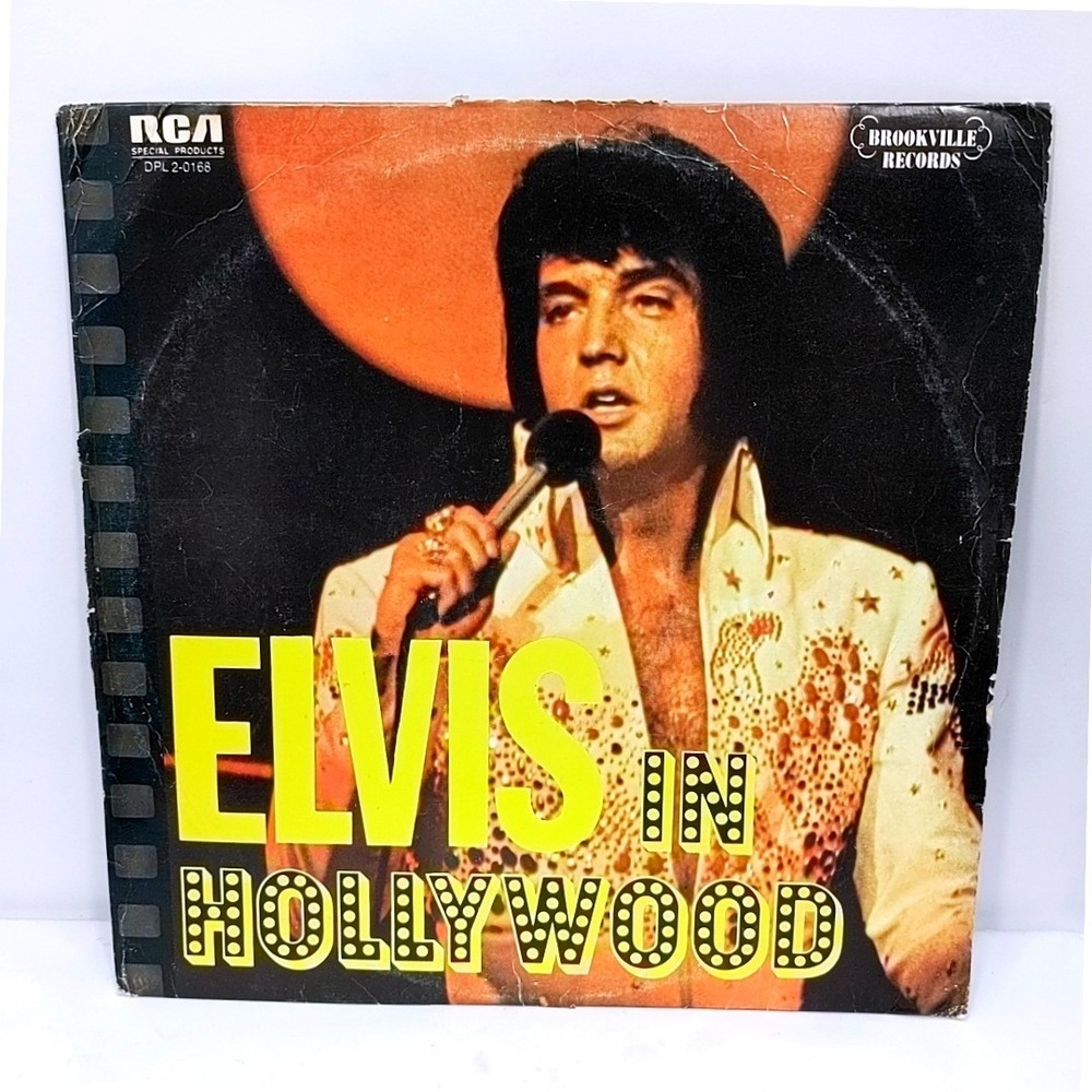 VTG Elvis Presley Elvis in Hollywood 1976 RCA 2 LP Vinyl Record Album DPL2-0168